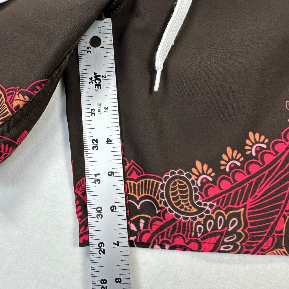 Mysterioso Board Shorts 6 Black Pink Paisley Mandala Surf Swim Beach Boho Y2K - Picture 6 of 10